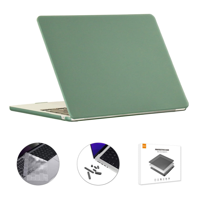 For MacBook Air 15.3 A2941 ENKAY EU Version 3 in 1 Matte Protective Case with TPU Keyboard Film & Anti-dust Plugs(Dark Grenn) - HoMEdemic™ 