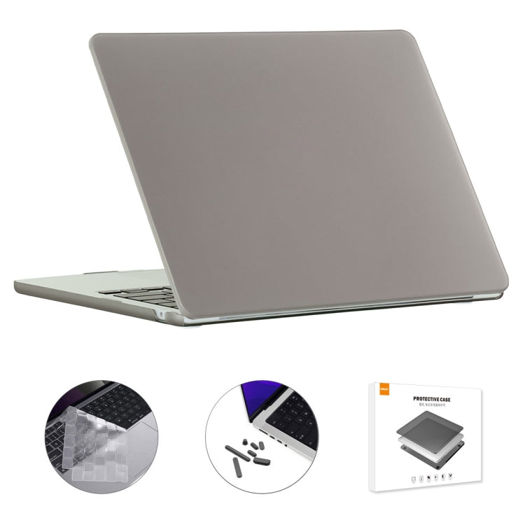 For MacBook Air 15.3 A2941 ENKAY EU Version 3 in 1 Matte Protective Case with TPU Keyboard Film & Anti-dust Plugs(Grey) - HoMEdemic™ 