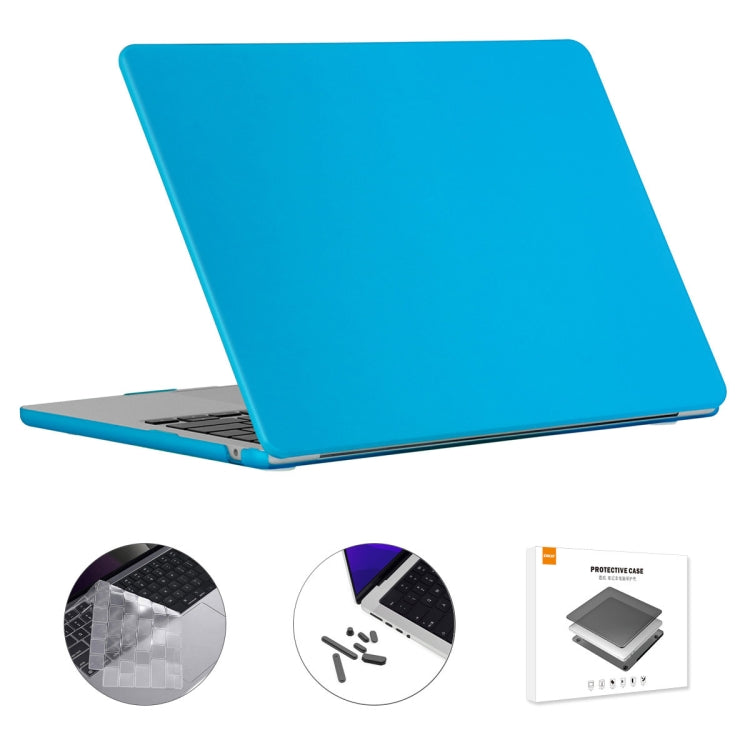 For MacBook Air 15.3 A2941 ENKAY US Version 3 in 1 Matte Protective Case with TPU Keyboard Film & Anti-dust Plugs(Light Blue) - HoMEdemic™ 