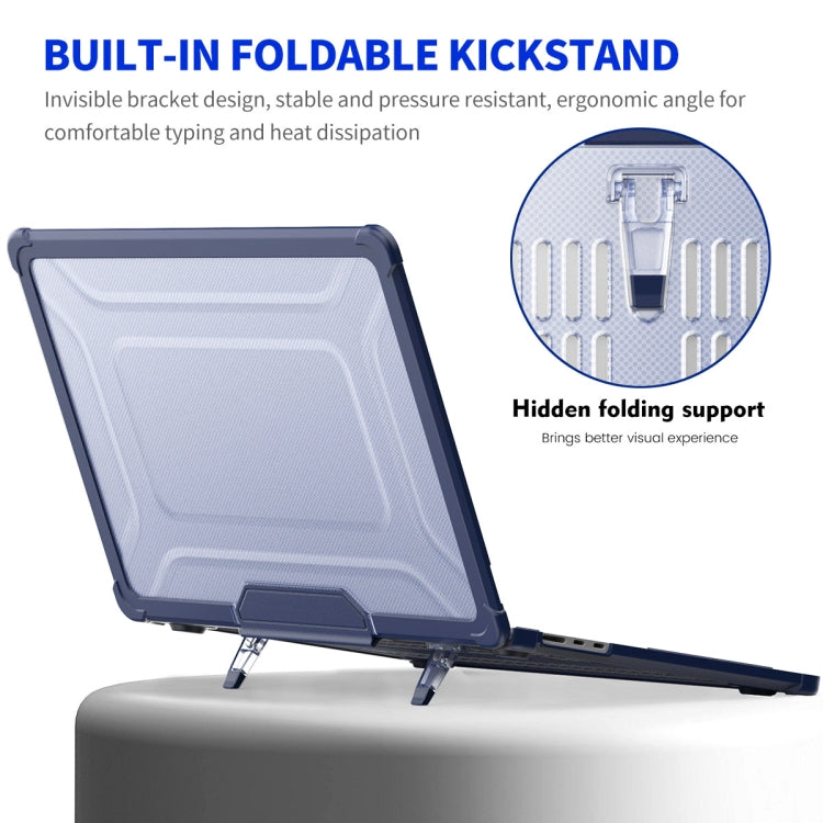 For MacBook Air 15.3 A2941/M3 2024 A3114 ENKAY Hat-Prince 3 in 1 Protective Bracket Case Cover Hard Shell with TPU Keyboard Film / PET Screen Protector, Version:EU(Black) - HoMEdemic™ 