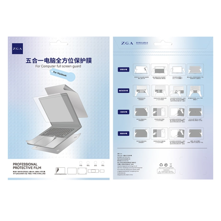 For MacBook Pro 13.3 inch 2020 ZGA 5 in 1 Laptop All-round Protective Film(Silver) - HoMEdemic™ 