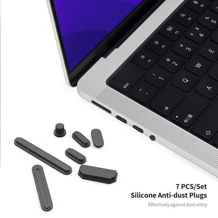 For MacBook Pro 14.2 A2442/A2779 2023/14 inch A3434 2025 (M5) ENKAY Hat-Prince 3 in 1 Protective Bracket  Case Cover Hard Shell with TPU Keyboard Film / Anti-dust Plugs, Version:EU(Blue) - HoMEdemic™ 