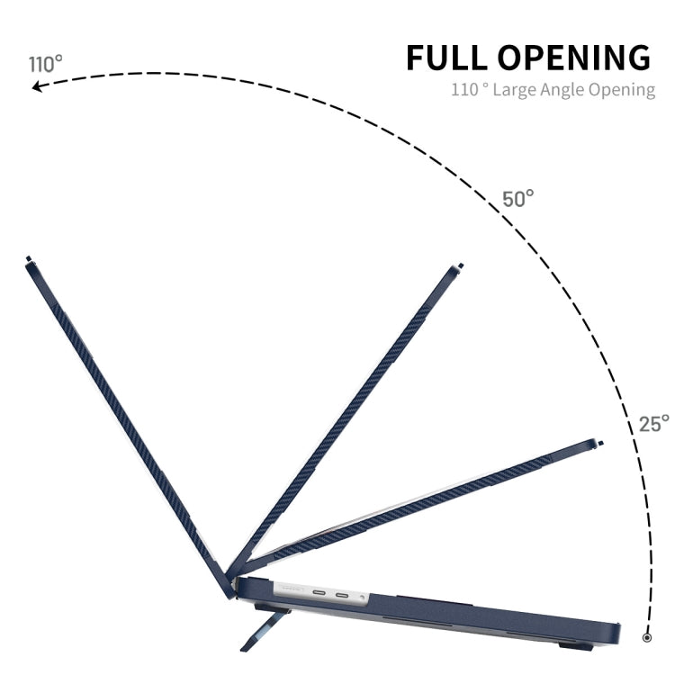 For MacBook Pro 14.2 A2442/A2779 2023/14 inch A3434 2025 (M5) ENKAY Hat-Prince 3 in 1 Protective Bracket  Case Cover Hard Shell with TPU Keyboard Film / Anti-dust Plugs, Version:US(Blue) - HoMEdemic™ 