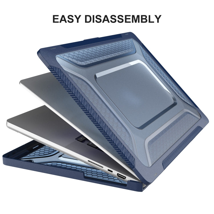 For MacBook Pro 14.2 A2442/A2779 2023/14 inch A3434 2025 (M5) ENKAY Hat-Prince 3 in 1 Protective Bracket  Case Cover Hard Shell with TPU Keyboard Film / Anti-dust Plugs, Version:US(Khaki) - HoMEdemic™ 