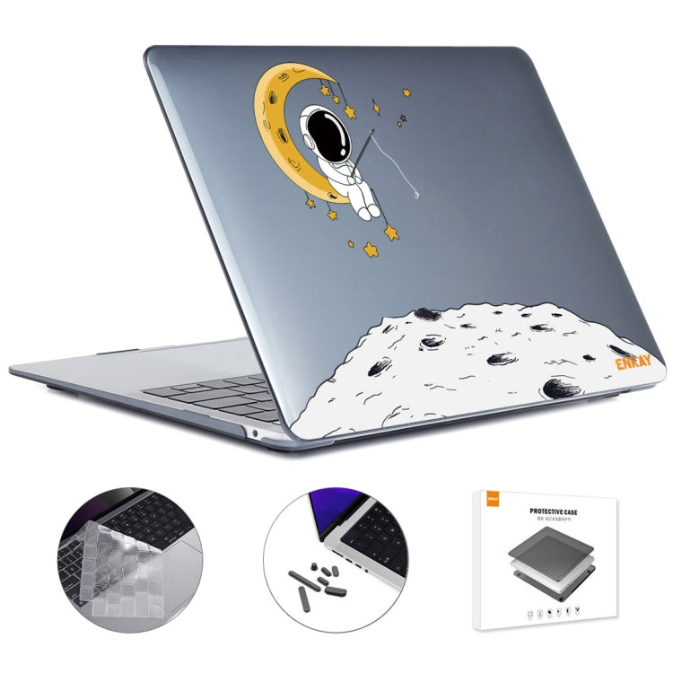 For MacBook Pro 14.2 A2442/A2779 2023/14 inch A3434 2025 (M5) ENKAY Hat-Prince 3 in 1 Spaceman Pattern Laotop Protective Crystal Case with TPU Keyboard Film / Anti-dust Plugs, Version:EU(Spaceman No.3) - HoMEdemic™ 