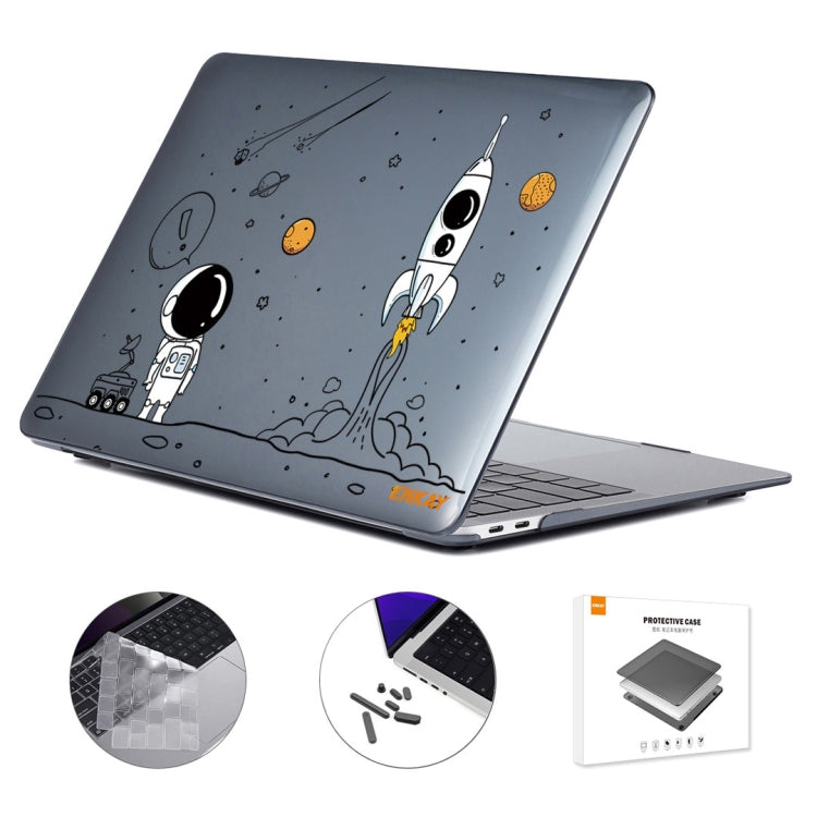 For MacBook Pro 14.2 A2442/A2779 2023/14 inch A3434 2025 (M5) ENKAY Hat-Prince 3 in 1 Spaceman Pattern Laotop Protective Crystal Case with TPU Keyboard Film / Anti-dust Plugs, Version:US(Spaceman No.1) - HoMEdemic™ 