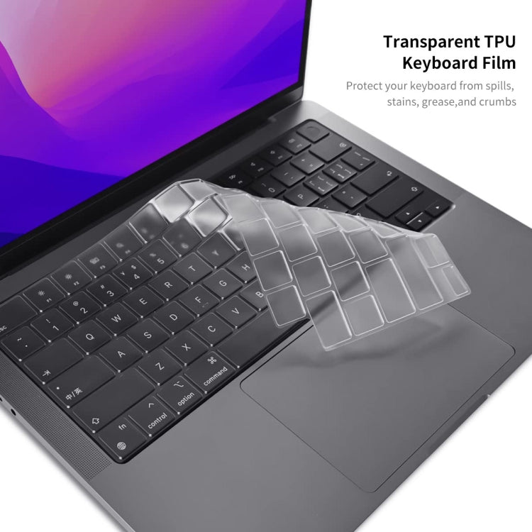 For MacBook Pro 14.2 A2442/A2779 2023/14 inch A3434 2025 (M5) ENKAY Hat-Prince 3 in 1 Spaceman Pattern Laotop Protective Crystal Case with TPU Keyboard Film / Anti-dust Plugs, Version:US(Spaceman No.4) - HoMEdemic™ 