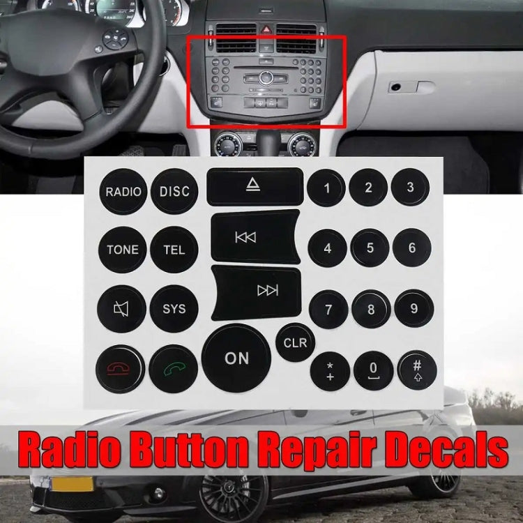 For Mercedes Benz C/E/GLK/W 2007-2014 Radio Button Repair Sticker(Style Two) - HoMEdemic™ 