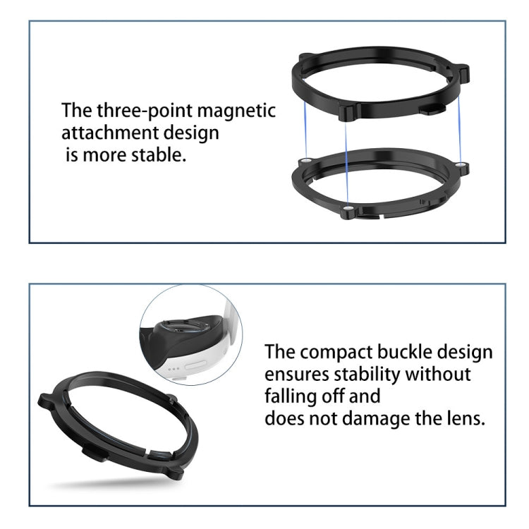 For Meta Quest 3 VR Magnetic Eyeglasses Frame, Spec: L&R Frame Black - HoMEdemic™ 