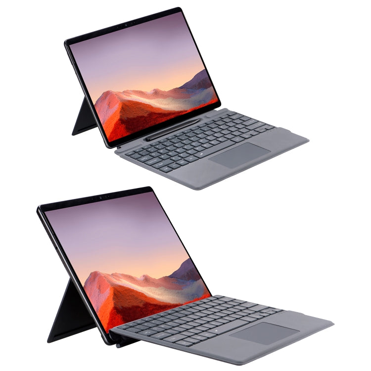 For Microsoft Surface Pro 10 / Pro 9 2089D Backlight Wireless Bluetooth Keyboard Leather Case with Touchpad(Grey) - HoMEdemic™ 