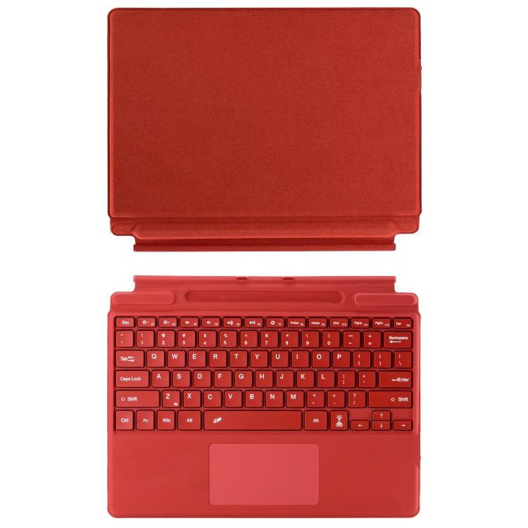For Microsoft Surface Pro 10 / Pro 9 2089D Backlight Wireless Bluetooth Keyboard Leather Case with Touchpad(Wine Red) - HoMEdemic™ 