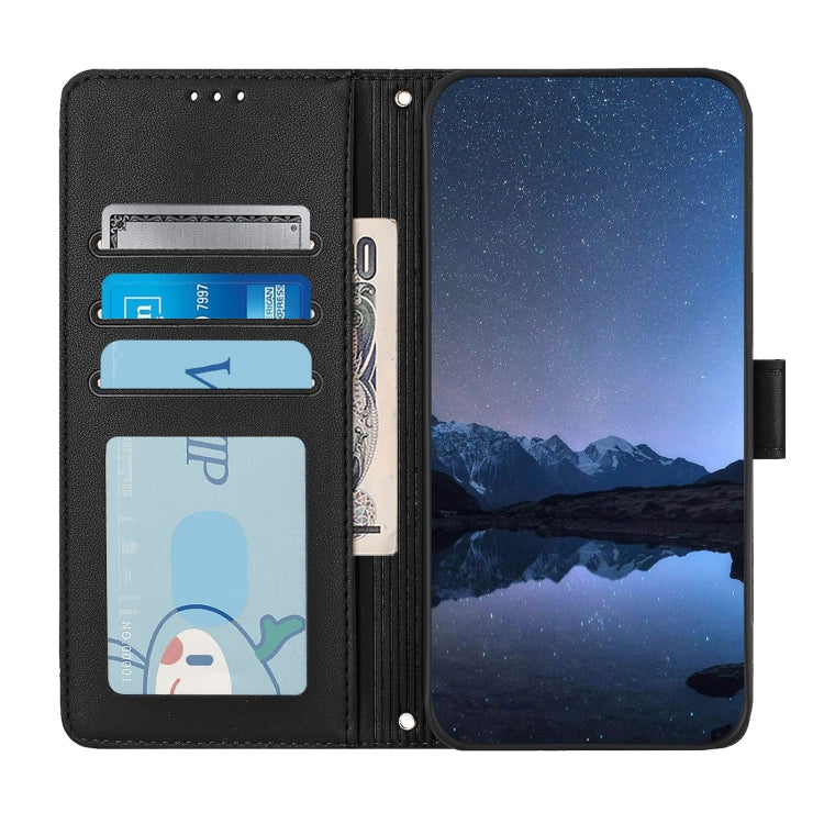 For Samsung Galax S23+ 5G Cat Rat Embossed Pattern RFID PU Phone Case with Wrist Strap(Black) - HoMEdemic™ 