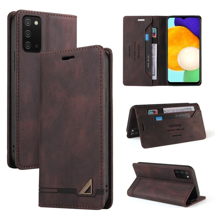 For Samsung Galaxy A03s 166mm Skin Feel Anti-theft Brush Horizontal Flip Leather Case with Holder & Card Slots & Wallet(Brown), For Samsung Galaxy A03s 166mm - HoMEdemic™ 
