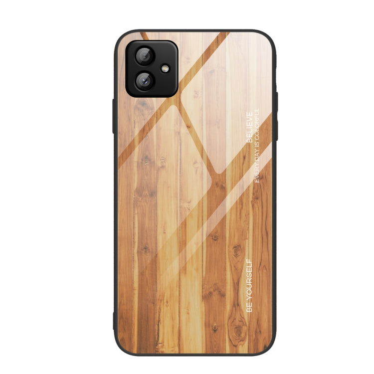 For Samsung Galaxy A04 Wood Grain Glass Phone Case, For Samsung Galaxy A04 - HoMEdemic™ 
