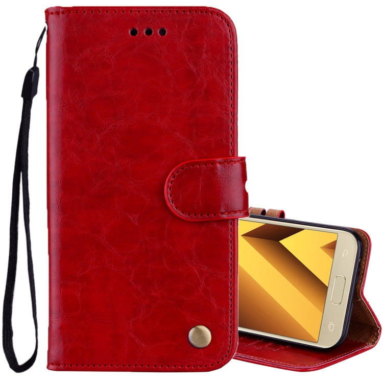 For Samsung Galaxy A5 (2017) Business Style Oil Wax Texture Horizontal Flip Leather Case with Holder & Card Slots & Wallet, For Galaxy A5 (2017) - HoMEdemic™ 