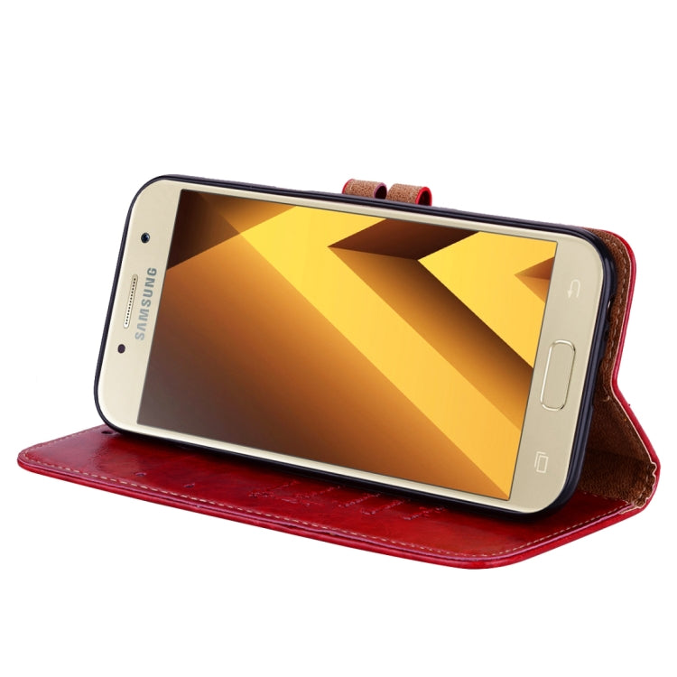 For Samsung Galaxy A5 (2017) Business Style Oil Wax Texture Horizontal Flip Leather Case with Holder & Card Slots & Wallet - HoMEdemic™ 
