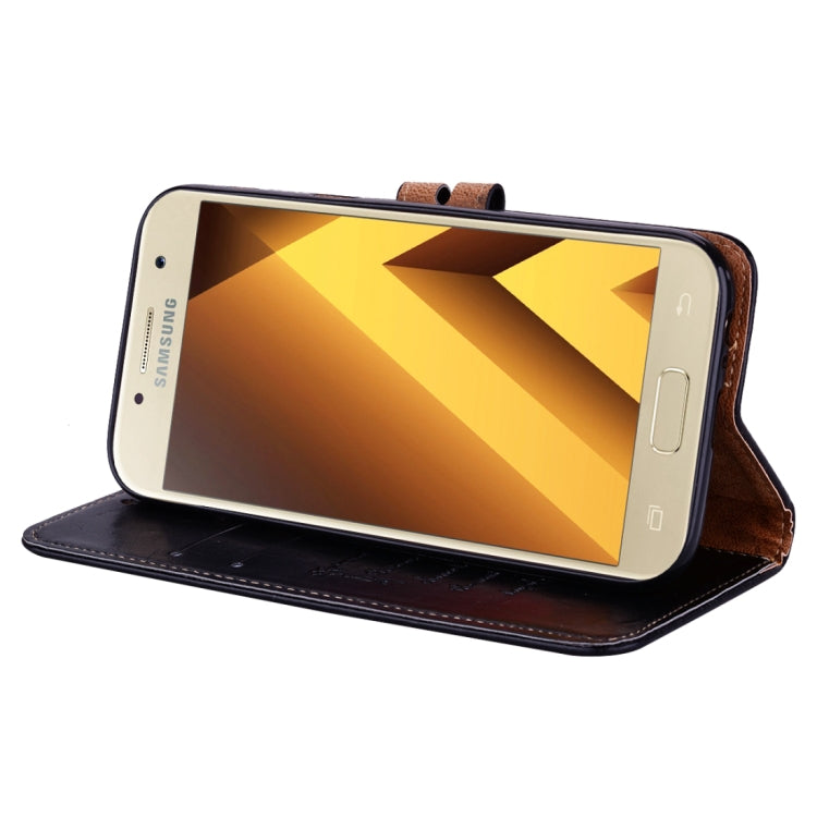 For Samsung Galaxy A5 (2017) Business Style Oil Wax Texture Horizontal Flip Leather Case with Holder & Card Slots & Wallet - HoMEdemic™ 