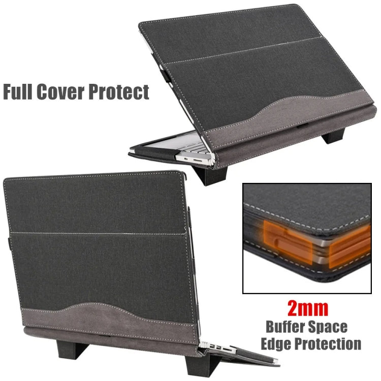 For Samsung Galaxy Book 3 360 15.6 inch Leather Laptop Anti-Fall Protective Case With Stand(Wine Red) - HoMEdemic™ 