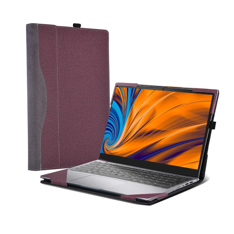 For Samsung Galaxy Book 3 Pro 16 Inch Leather Laptop Anti-Fall Protective Case(Wine Red) - HoMEdemic™ 