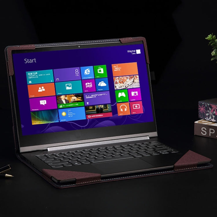 For Samsung Galaxy Book Pro 15.6 inch Leather Laptop Anti-Fall Protective Case With Stand(Wine Red) - HoMEdemic™ 