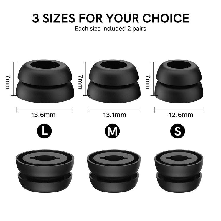 For Samsung Galaxy Buds Pro AhaStyle PT168 Silicone Earphone Earcups, Size:M(Black) - HoMEdemic™ 