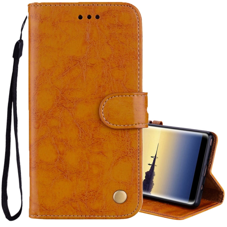 For Samsung Galaxy Note 8 Business Style Oil Wax Texture Horizontal Flip Leather Case with Holder & Card Slots & Wallet - HoMEdemic™ 