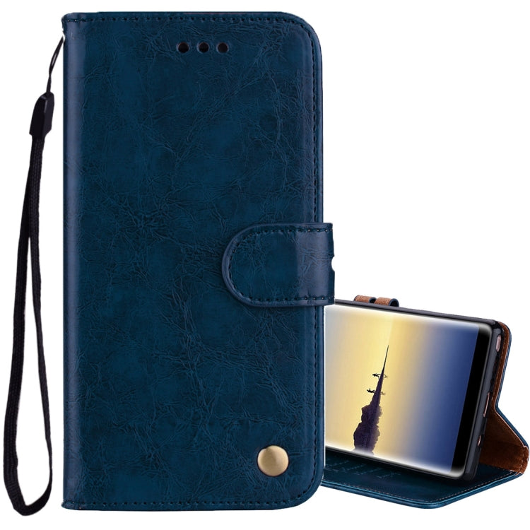 For Samsung Galaxy Note 8 Business Style Oil Wax Texture Horizontal Flip Leather Case with Holder & Card Slots & Wallet - HoMEdemic™ 