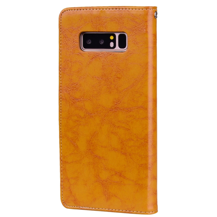 For Samsung Galaxy Note 8 Business Style Oil Wax Texture Horizontal Flip Leather Case with Holder & Card Slots & Wallet - HoMEdemic™ 