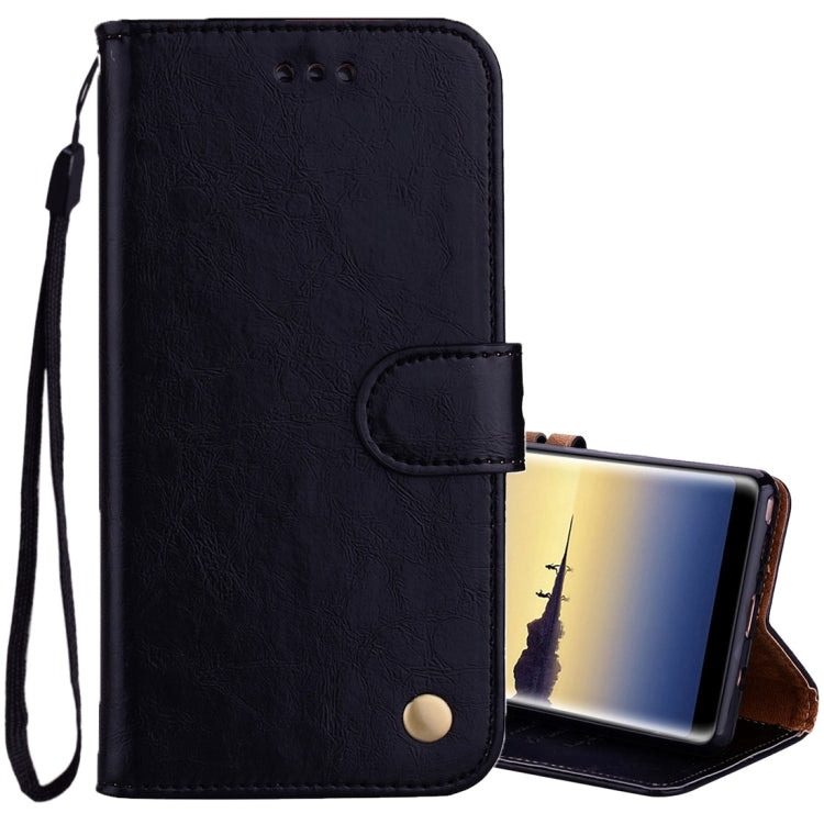 For Samsung Galaxy Note 8 Business Style Oil Wax Texture Horizontal Flip Leather Case with Holder & Card Slots & Wallet - HoMEdemic™ 