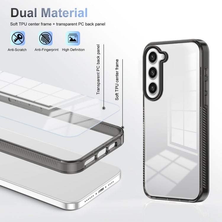 For Samsung Galaxy S23+ 5G 2.5mm Anti-slip Clear Acrylic Hybrid TPU Phone Case(Black) - HoMEdemic™ 