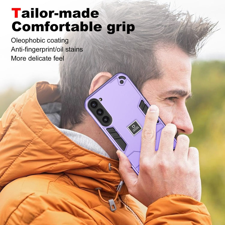 For Samsung Galaxy S23+ 5G 2 in 1 Shockproof Phone Case(Purple) - HoMEdemic™ 