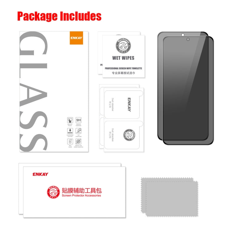 For Samsung Galaxy S23+ 5G 2pcs ENKAY Hat-Prince 28 Degree Anti-peeping Privacy Tempered Glass Film - HoMEdemic™ 