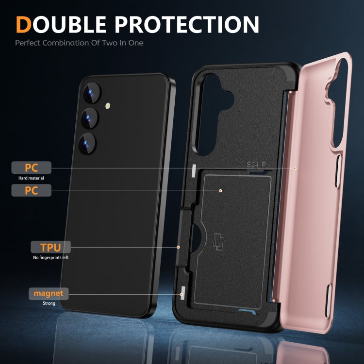 For Samsung Galaxy S23+ 5G 3 in 1 Flip Holder Phone Case(Pink) - HoMEdemic™ 