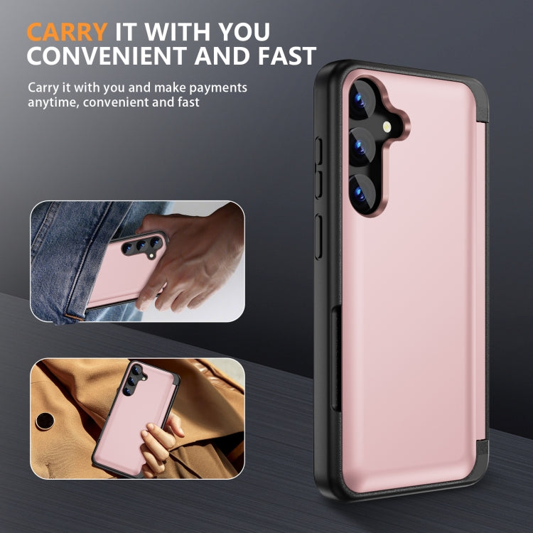 For Samsung Galaxy S23+ 5G 3 in 1 Flip Holder Phone Case(Pink) - HoMEdemic™ 