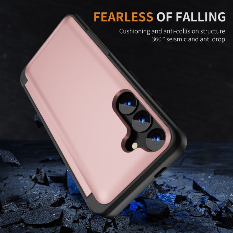 For Samsung Galaxy S23+ 5G 3 in 1 Flip Holder Phone Case(Pink) - HoMEdemic™ 