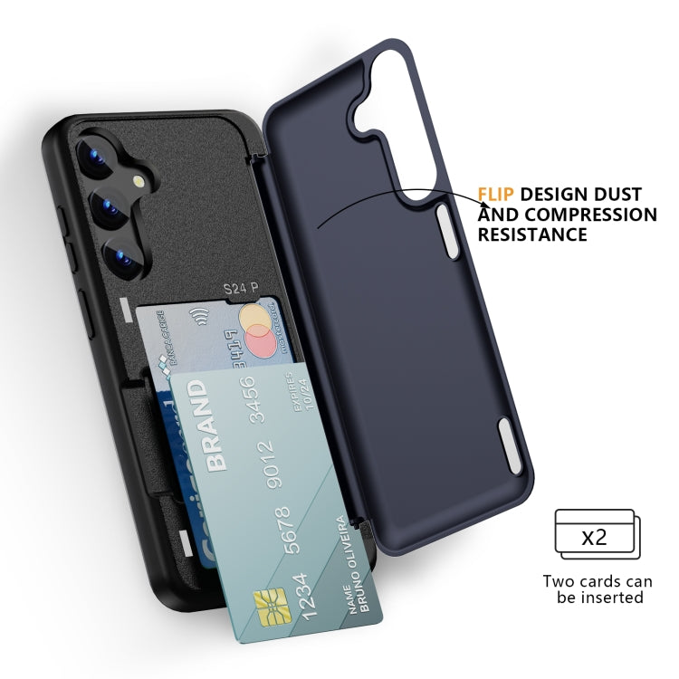 For Samsung Galaxy S23+ 5G 3 in 1 Flip Holder Phone Case(Royal Blue) - HoMEdemic™ 