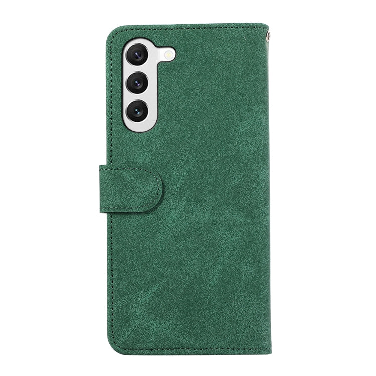 For Samsung Galaxy S23+ 5G ABEEL Color Block Magnetic RFID Leather Phone Case(Green-Black) - HoMEdemic™ 