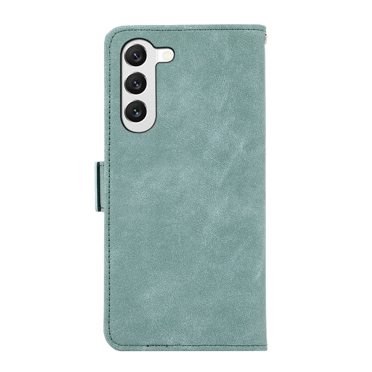 For Samsung Galaxy S23+ 5G ABEEL Frosted Magnetic RFID Leather Phone Case(Cyan) - HoMEdemic™ 