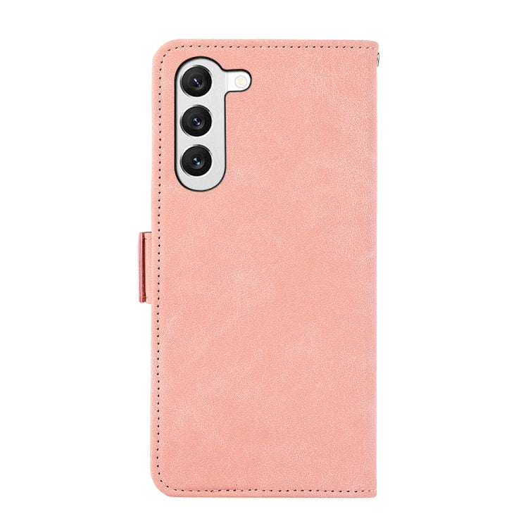 For Samsung Galaxy S23+ 5G ABEEL Frosted Magnetic RFID Leather Phone Case(Pink) - HoMEdemic™ 