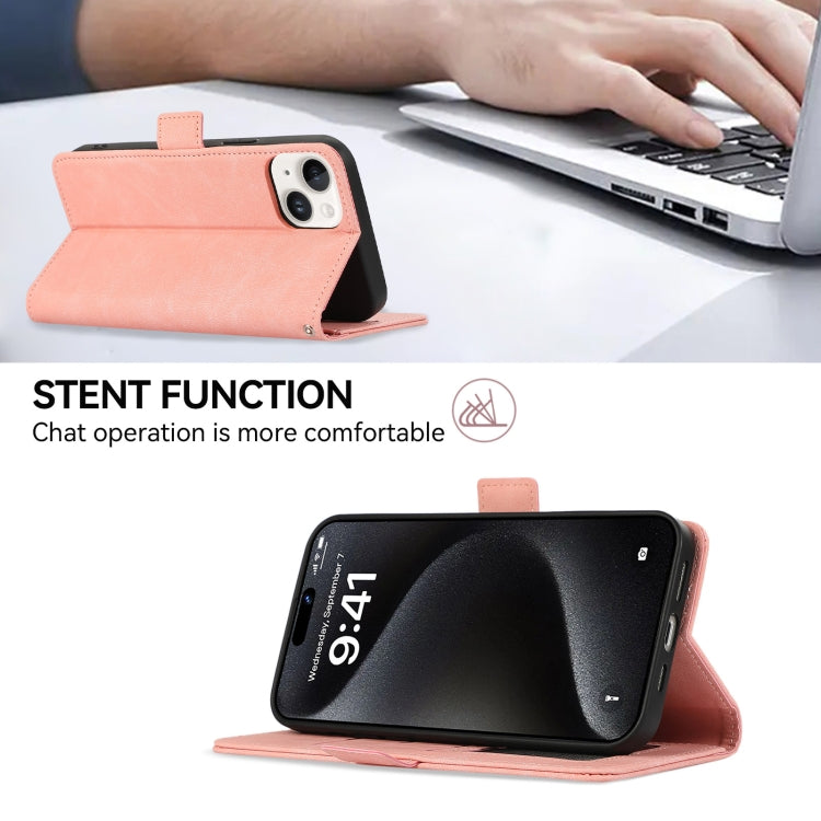 For Samsung Galaxy S23+ 5G ABEEL Frosted Magnetic RFID Leather Phone Case(Pink) - HoMEdemic™ 