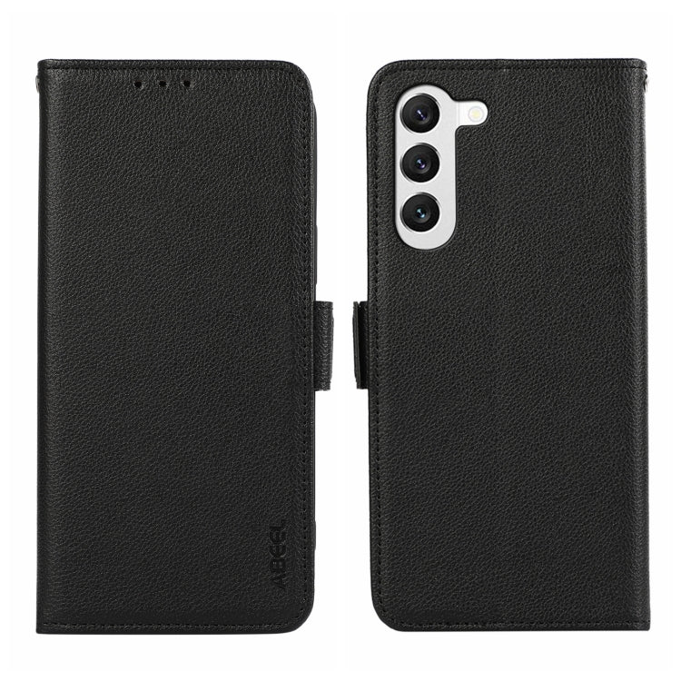 For Samsung Galaxy S23+ 5G ABEEL Side-Magnetic Litchi Pattern Leather RFID Phone Case(Black) - HoMEdemic™ 