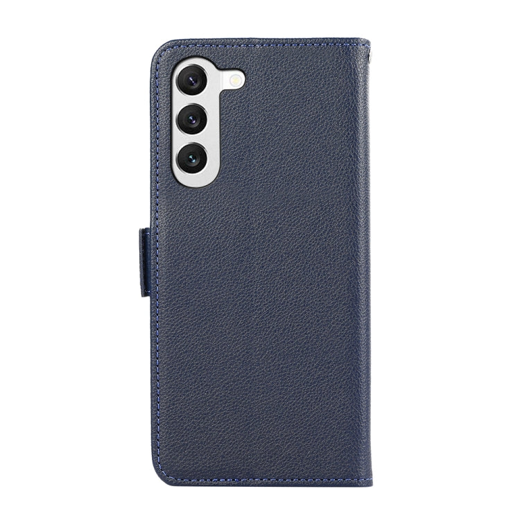 For Samsung Galaxy S23+ 5G ABEEL Side-Magnetic Litchi Pattern Leather RFID Phone Case(Blue) - HoMEdemic™ 