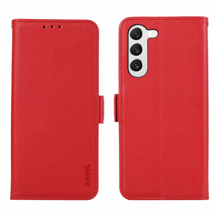 For Samsung Galaxy S23+ 5G ABEEL Side-Magnetic Litchi Pattern Leather RFID Phone Case(Red) - HoMEdemic™ 