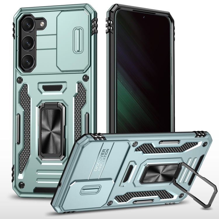 For Samsung Galaxy S23+ 5G Armor PC + TPU Camera Shield Phone Case(Alpine Green) - HoMEdemic™ 