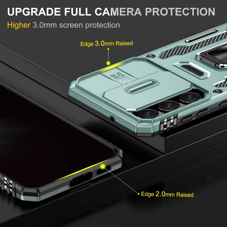 For Samsung Galaxy S23+ 5G Armor PC + TPU Camera Shield Phone Case(Alpine Green) - HoMEdemic™ 