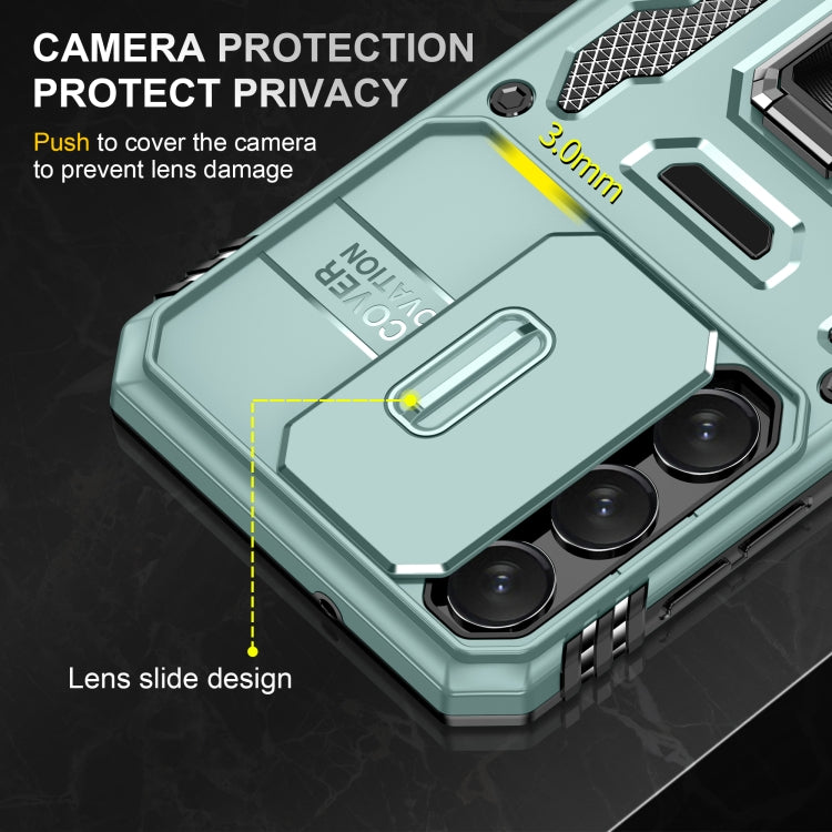 For Samsung Galaxy S23+ 5G Armor PC + TPU Camera Shield Phone Case(Alpine Green) - HoMEdemic™ 