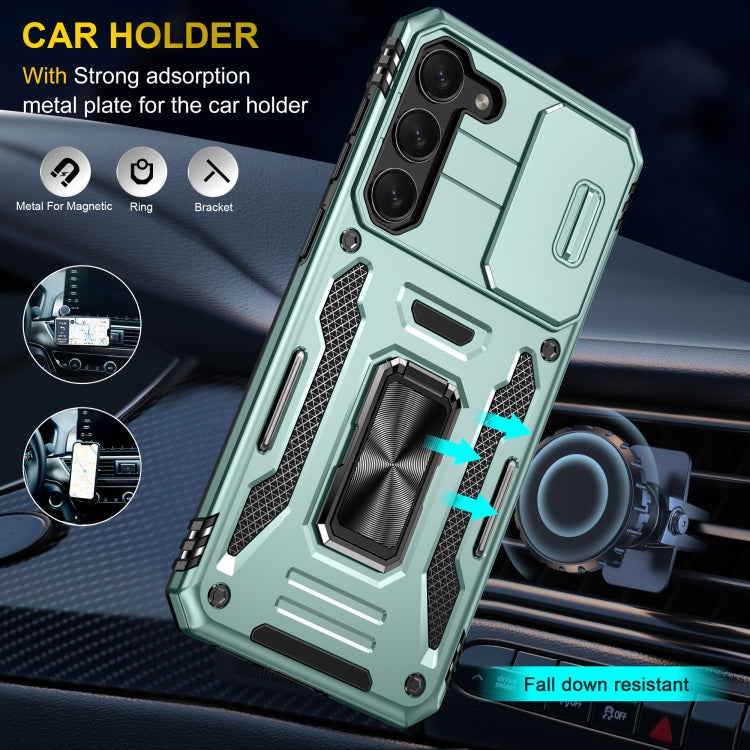 For Samsung Galaxy S23+ 5G Armor PC + TPU Camera Shield Phone Case(Alpine Green) - HoMEdemic™ 