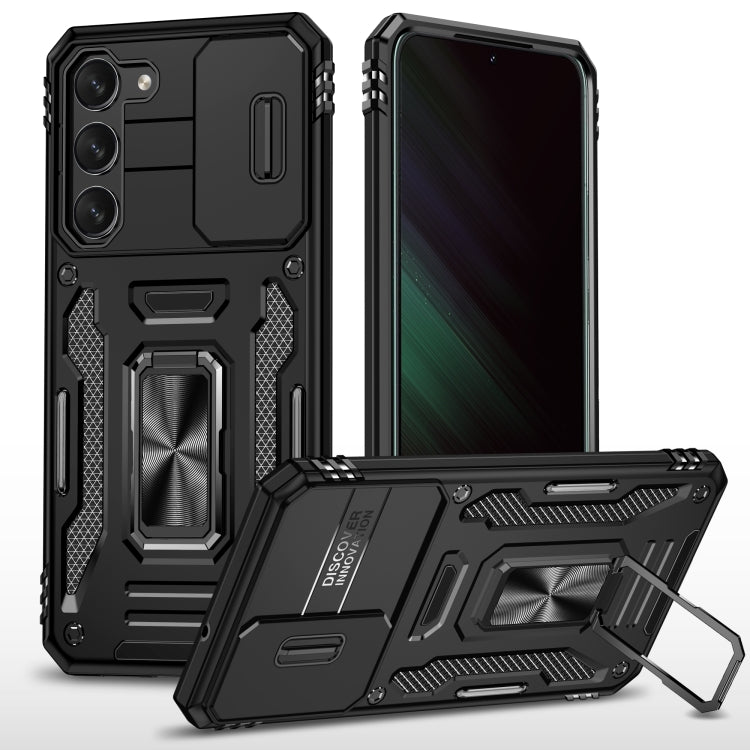 For Samsung Galaxy S23+ 5G Armor PC + TPU Camera Shield Phone Case(Black) - HoMEdemic™ 