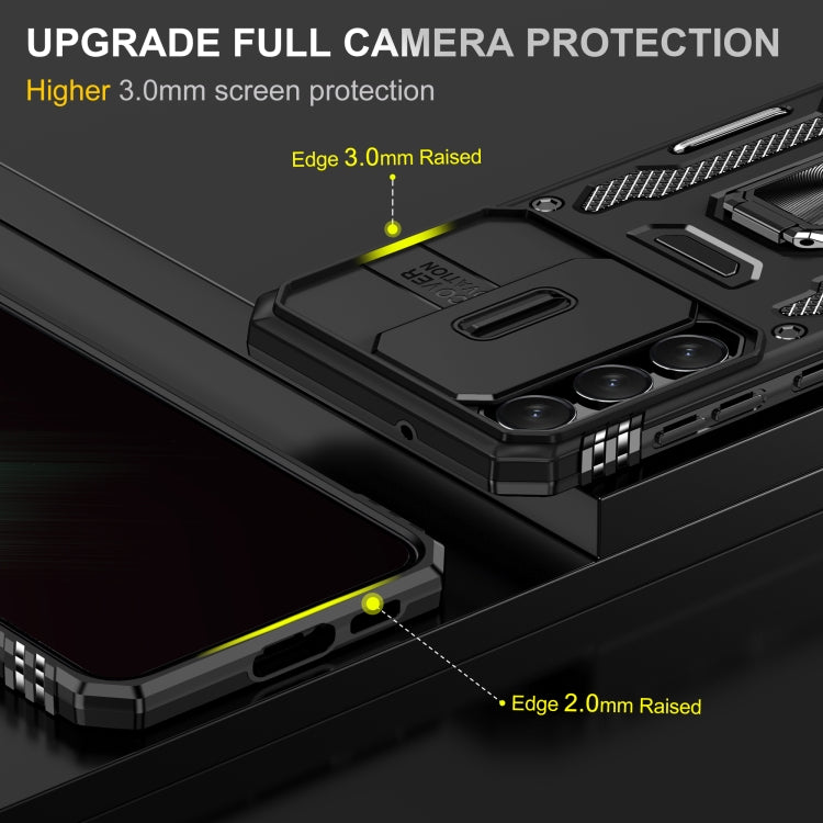 For Samsung Galaxy S23+ 5G Armor PC + TPU Camera Shield Phone Case(Black) - HoMEdemic™ 