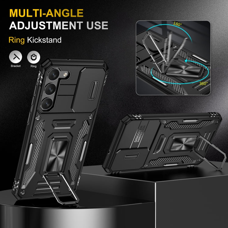 For Samsung Galaxy S23+ 5G Armor PC + TPU Camera Shield Phone Case(Black) - HoMEdemic™ 